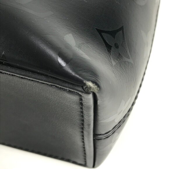 LOUIS VUITTON Black Monogram Leather Tote Bag - Picture 9 of 16